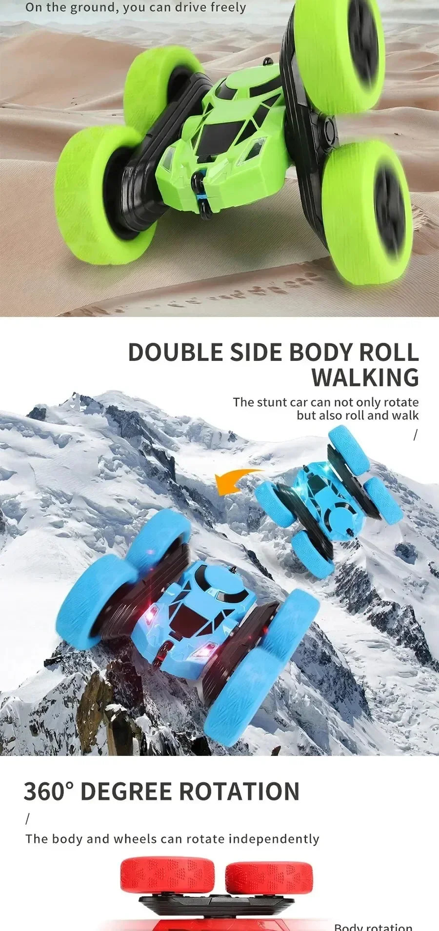 Double-Sided RC Stunt Car – Unleash Thrilling Action and Adventure!