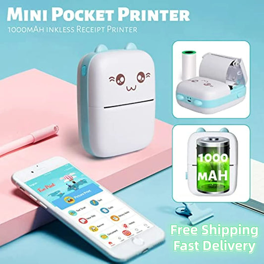 Mini Ink-Free Photo Printer – Print Memories Anywhere!