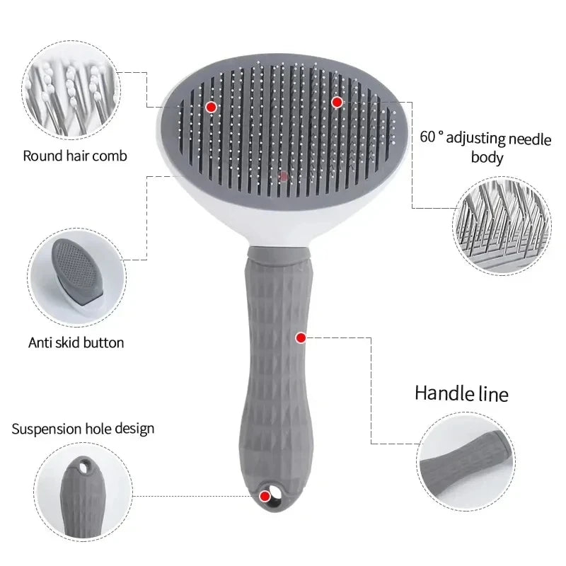 Self-Cleaning Pet Grooming Brush – Effortless Grooming for Your Furry Friend!