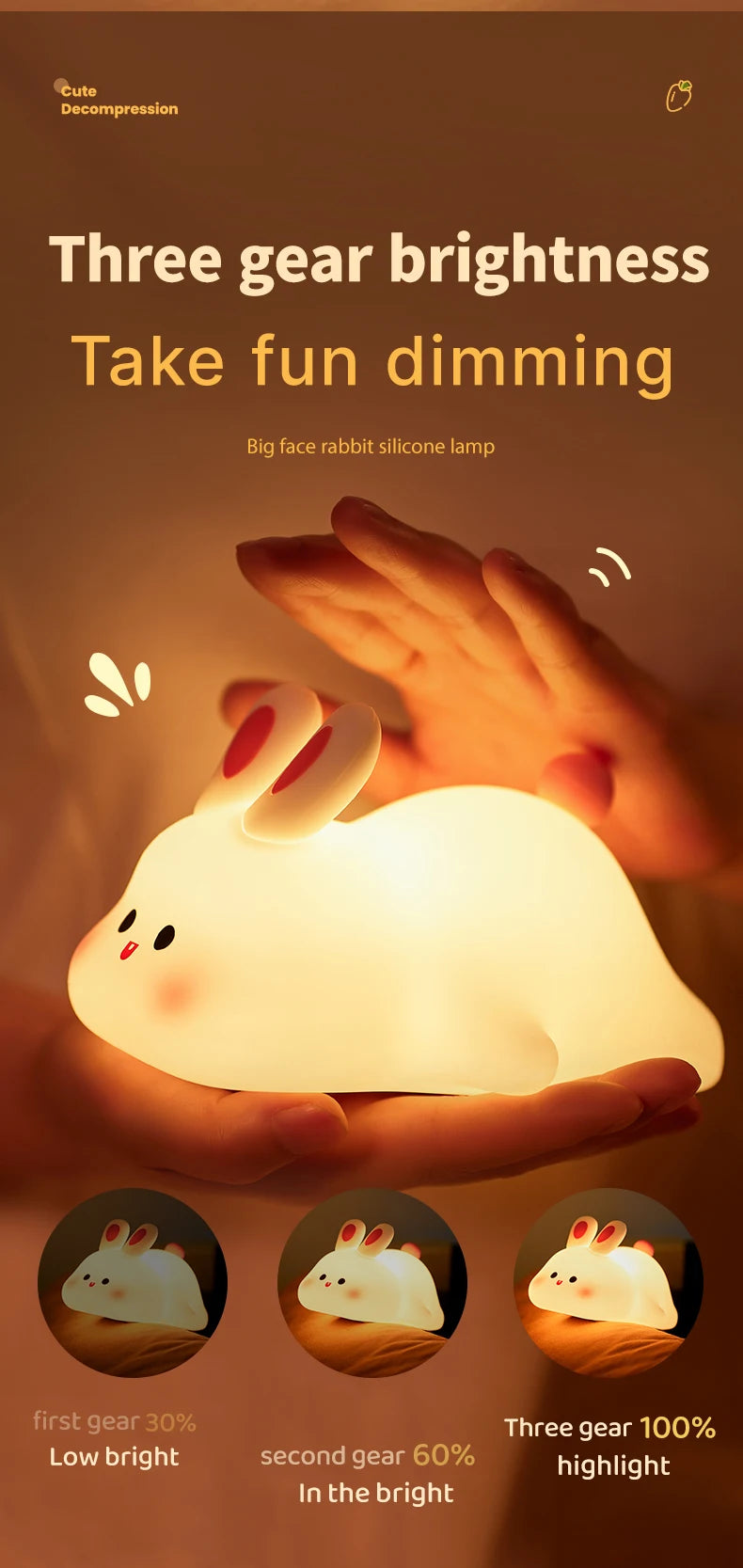 Cute LED Night Light for Kids – A Soft Glow for Sweet Dreams!