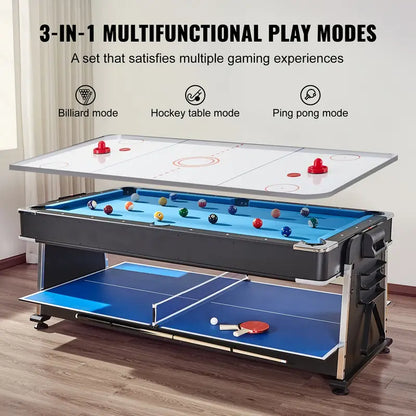 3-in-1 Rotating Swivel Multi Game Table – Triple the Fun in One Compact Design!