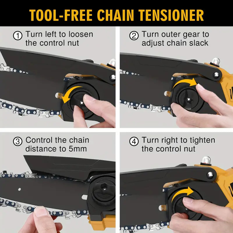 Mini Cordless Chainsaw – Powerful and Portable Cutting Tool!