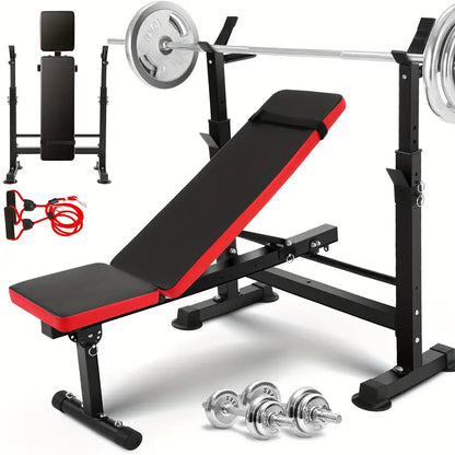 Foldable Bench Press Set – Your Home Gym Solution!