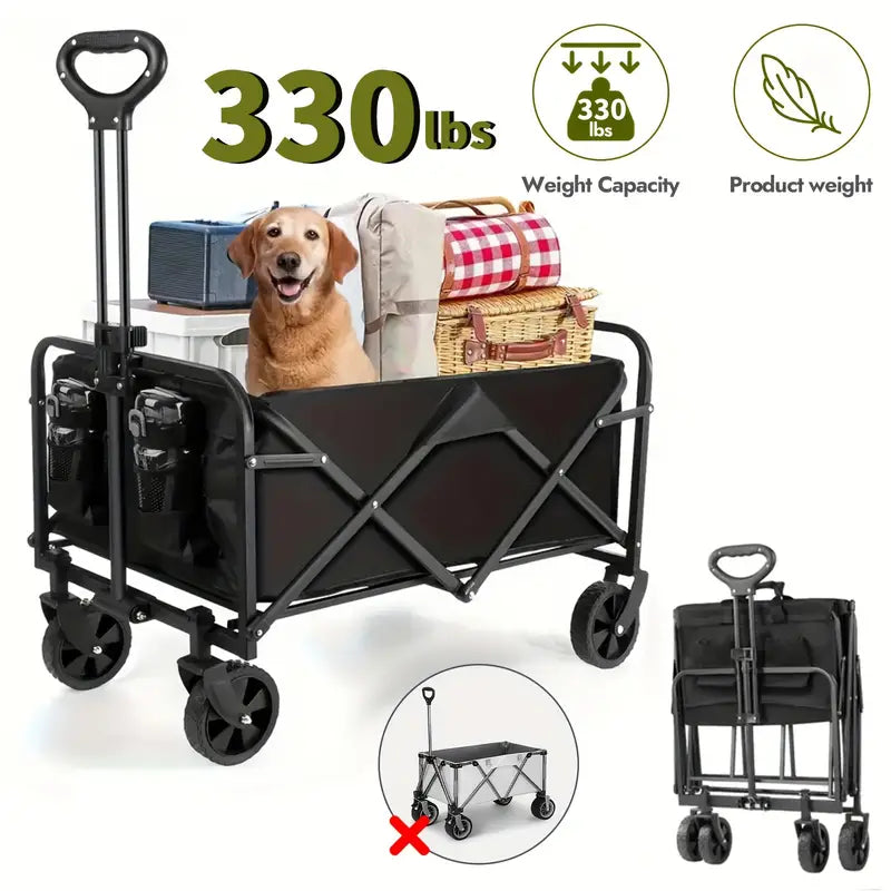 Collapsible Foldable Wagon Cart – Convenient Transport for All Your Needs!